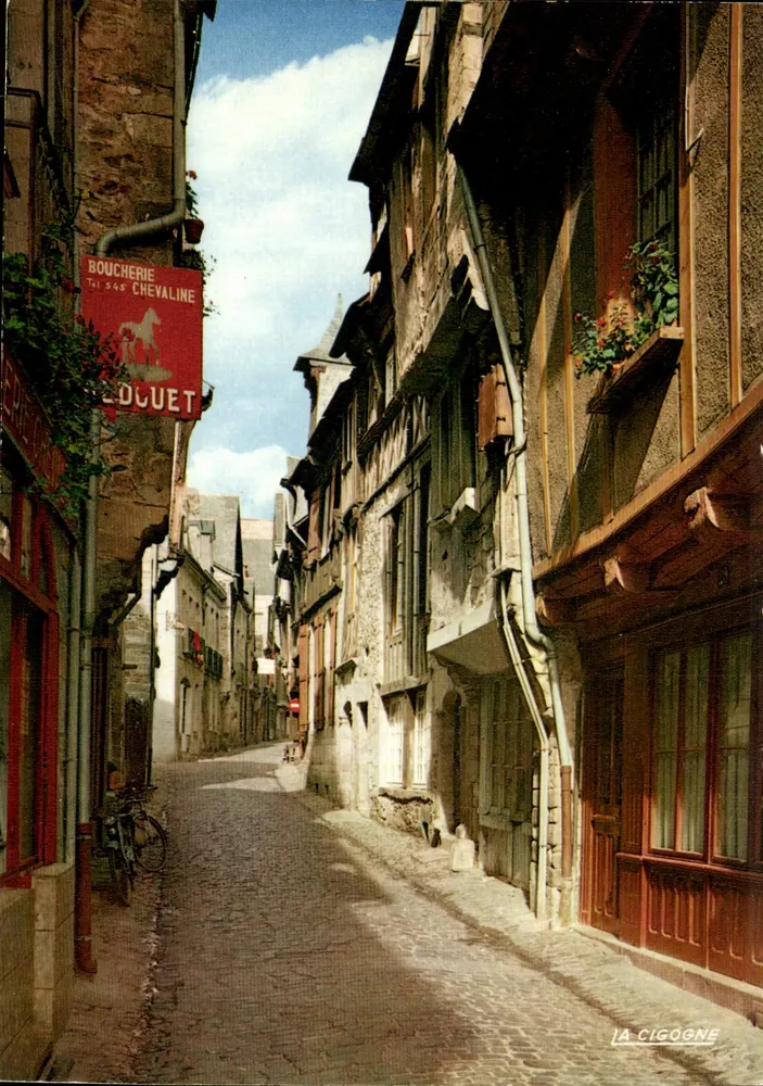 Rua medieval em Vitré — A Garça — Éditions La Cigogne - Frente