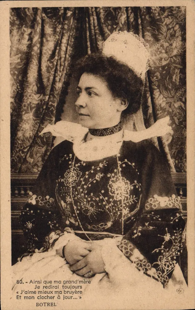 Frau im traditionellen Kleid — Botrel — Edition Ménuy - Remmes, n°80 - Vorderseite