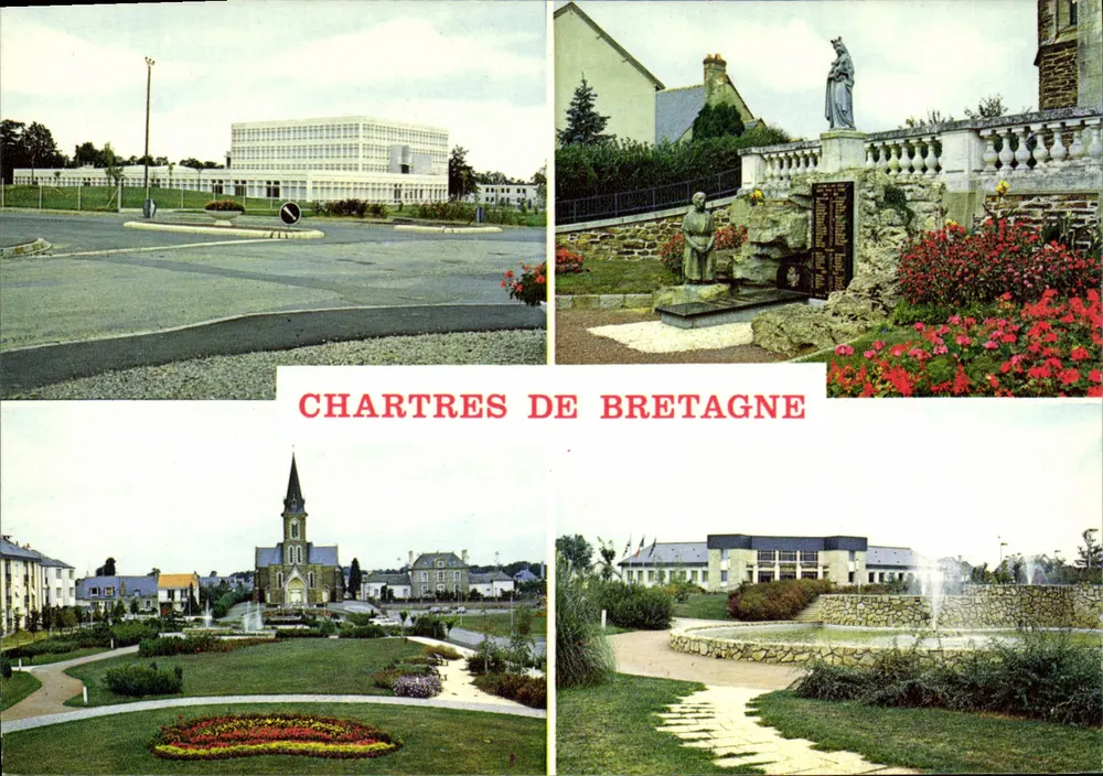 Chartres-de-Bretagne — Panoramablick — Édition La Cigogne, Édouard Hachette - Vorderseite