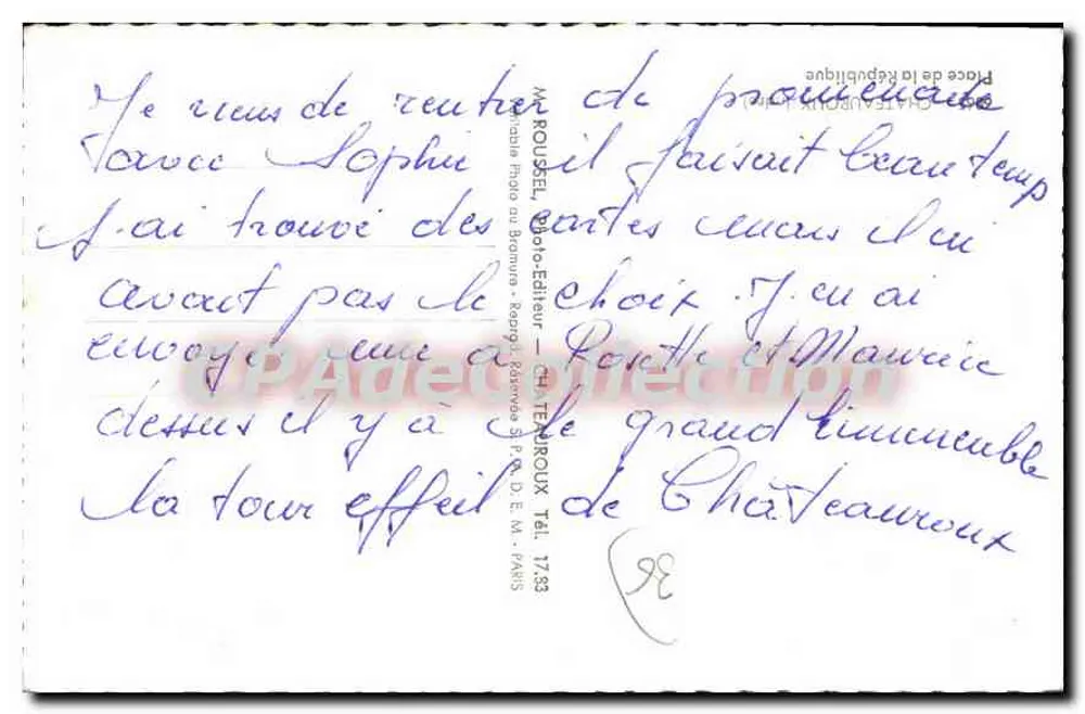 Place de la République — MAROULS — editor MAROULS-ÉDITEUR - Verso