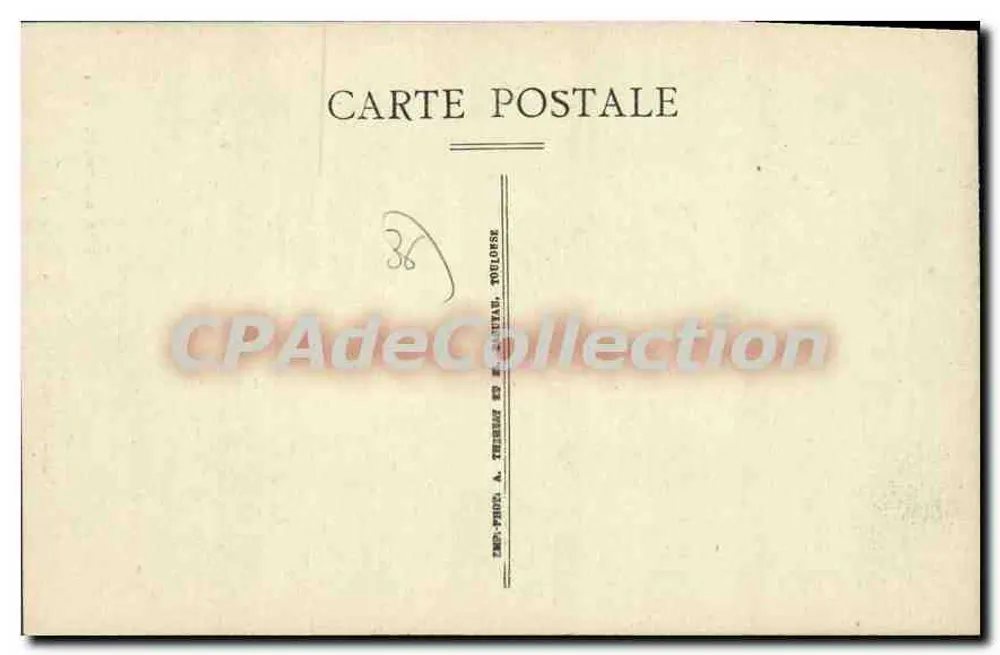 Châteauroux — A descida da Cidade (Vista através da Porta da Velha Prisão) — Edit. G. G. e Filhos, Châteauroux - Verso