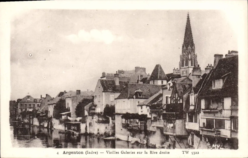 Argenton (Indre) — Velhas Galerias na Riva direita — TW 5322 - Frente
