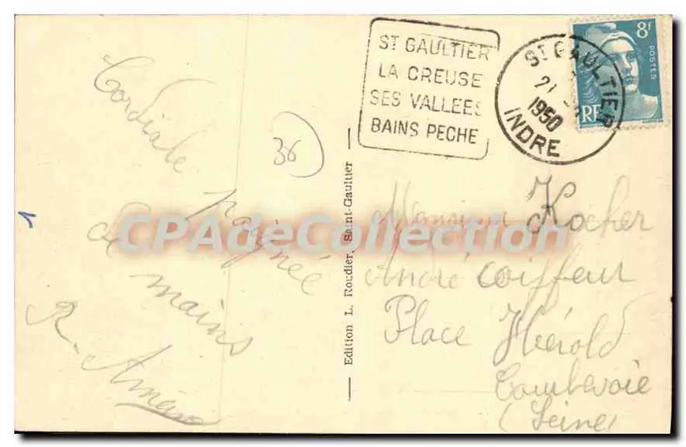 Saint-Gaultier (Indre) — Vale do rio Creuse - Verso