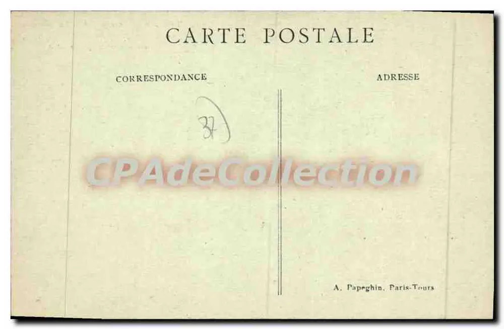 Tours (Loire-et-Loire) — Alte Häuser des 14. Jahrhunderts, Place Foire le Roi — A. Papeghin - Rückseite