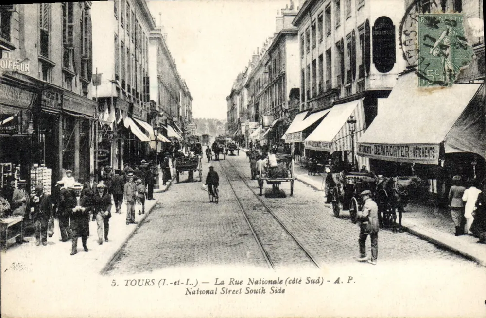 Tours (I.-st-L.) — A Rua Nacional (lado Sul) — A. P. - Frente