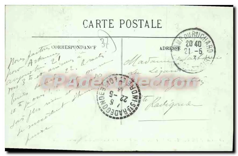 Camp du Ruchard (I.-et-L.) — Die Zelte und die Küchen, Straße Tramond — LL - Rückseite