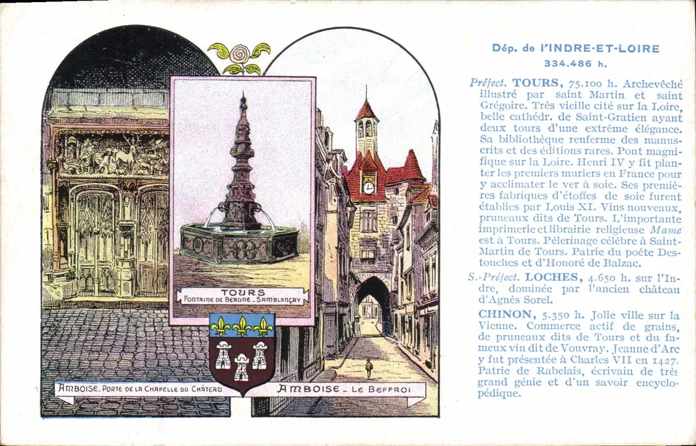 Tours — Amboise — O Belfo — Depto. da Indre-et-Loire — Edição especial Pastilles Valda - Frente