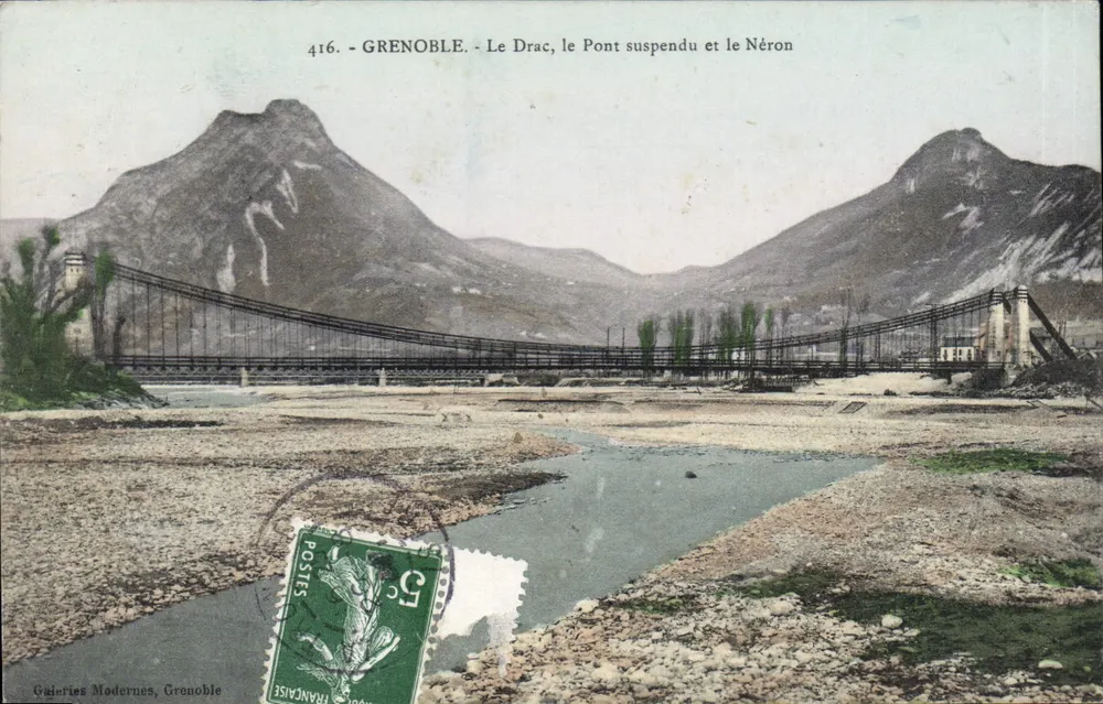 Grenoble - O Drac, o Pont Suspenso e o Néron — Galeries Modernes, Grenoble, n° 416 - Frente