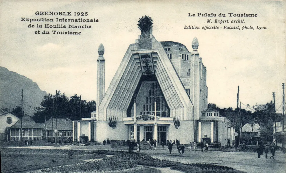 Grenoble 1925 — Exposição Internacional da Carvão e do Turismo — Palácio do Turismo, edição oficial M. Expert, arquiteto, Lyon - Frente