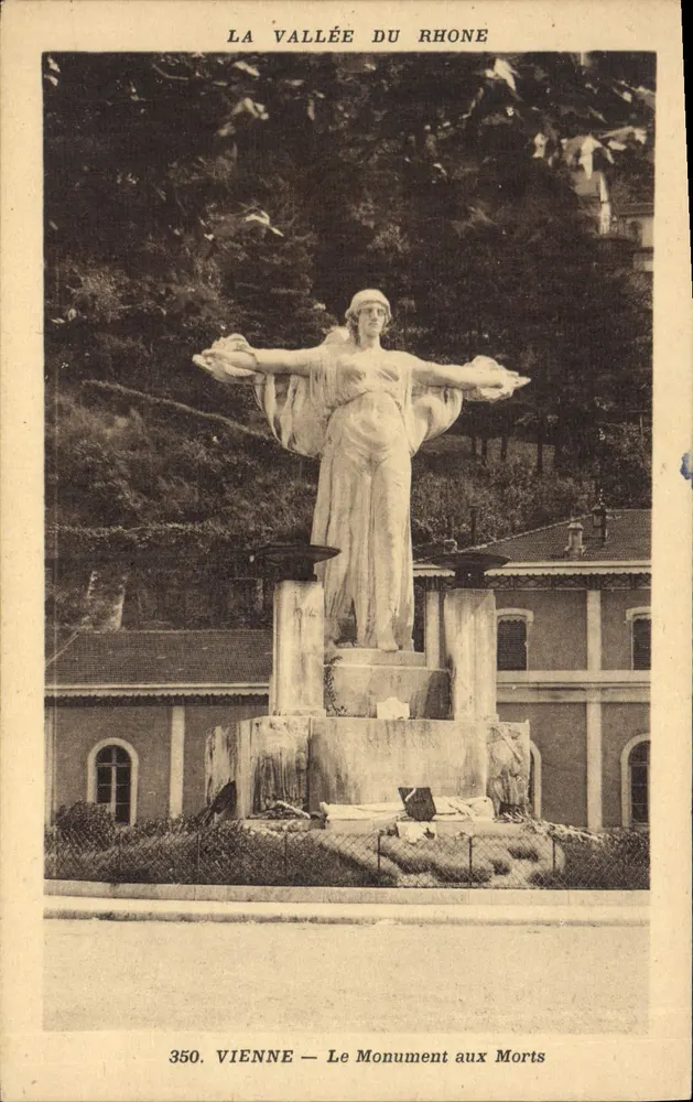 A Valle do Ródano — Monumento aos Mortos em Viena — Edições J. Cellard, Lyon - Frente