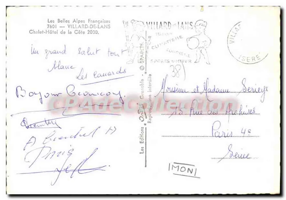 कोट 2000 के चैलेट-होटल — ऊंचाई 2000 — एडिशन्स विलार्ड-डे-लांस - पीछे