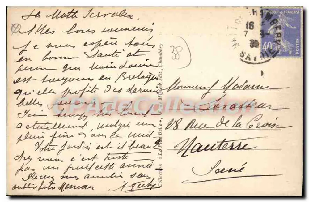 Chignin - Santuario di San Anthelme - Dent de Granier 1938 m. - Verso