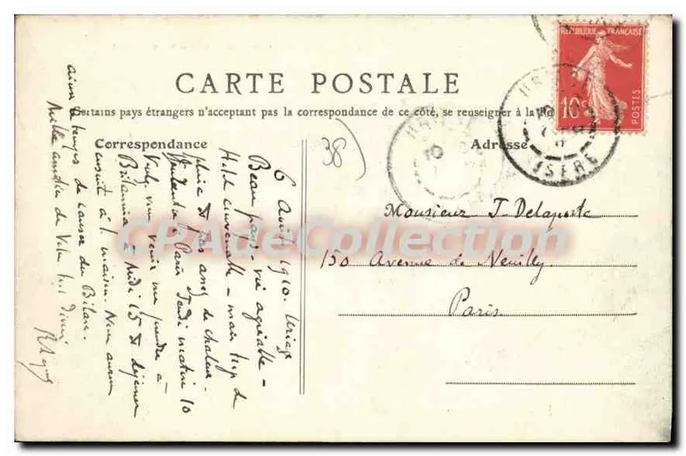 Uriage-les-Bains - Das Casino — Hotel du Casino — Verlag J.C. n°5 - Rückseite