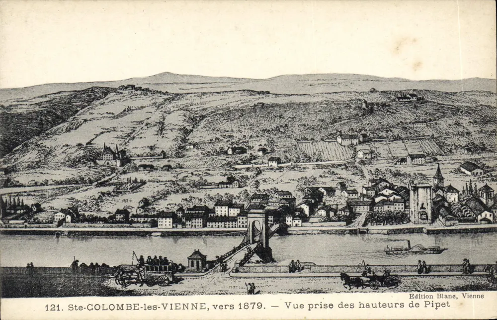 Ste-COLOMBE-les-VIENNE — Ansicht aus den Höhen von Pipet — Edition Blane, Vienne - Vorderseite