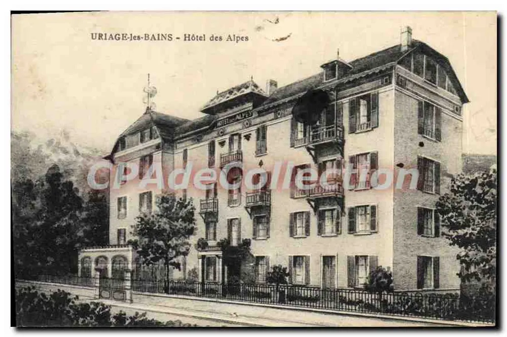 Uriage-les-Bains — Hotel des Alpes — Antike Ansichtskarte - Vorderseite