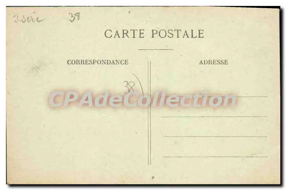 Uriage-les-Bains — Hotel des Alpes — Antike Ansichtskarte - Rückseite