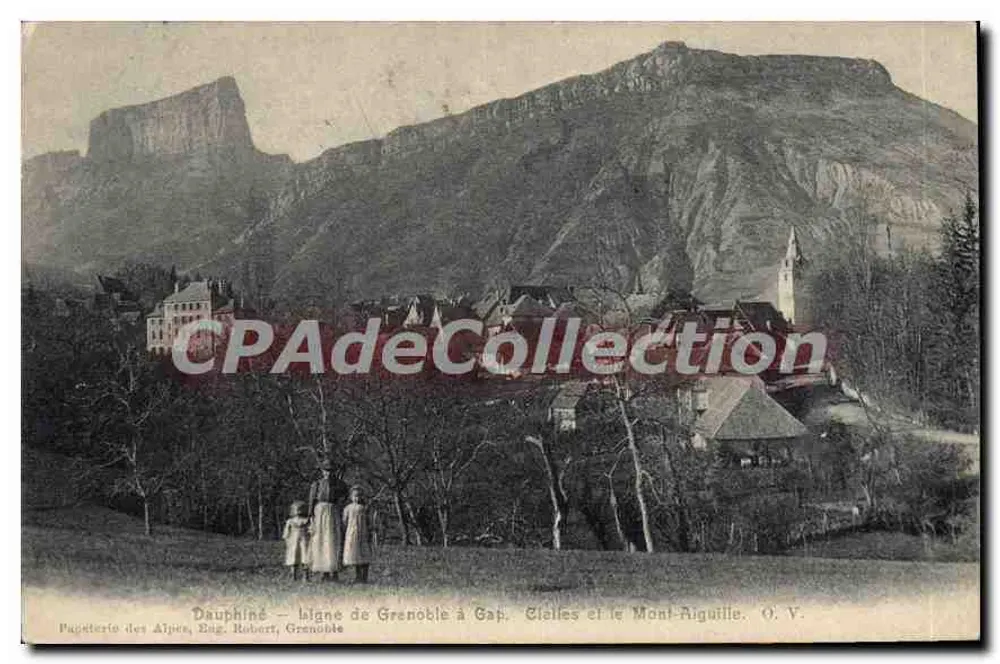 Dauphiné — linha de Grenoble a Gap. Cialles e o Mont-Riguille — Papeterie des Alpes, Eug. Robert, Grenoble. O. V. - Frente