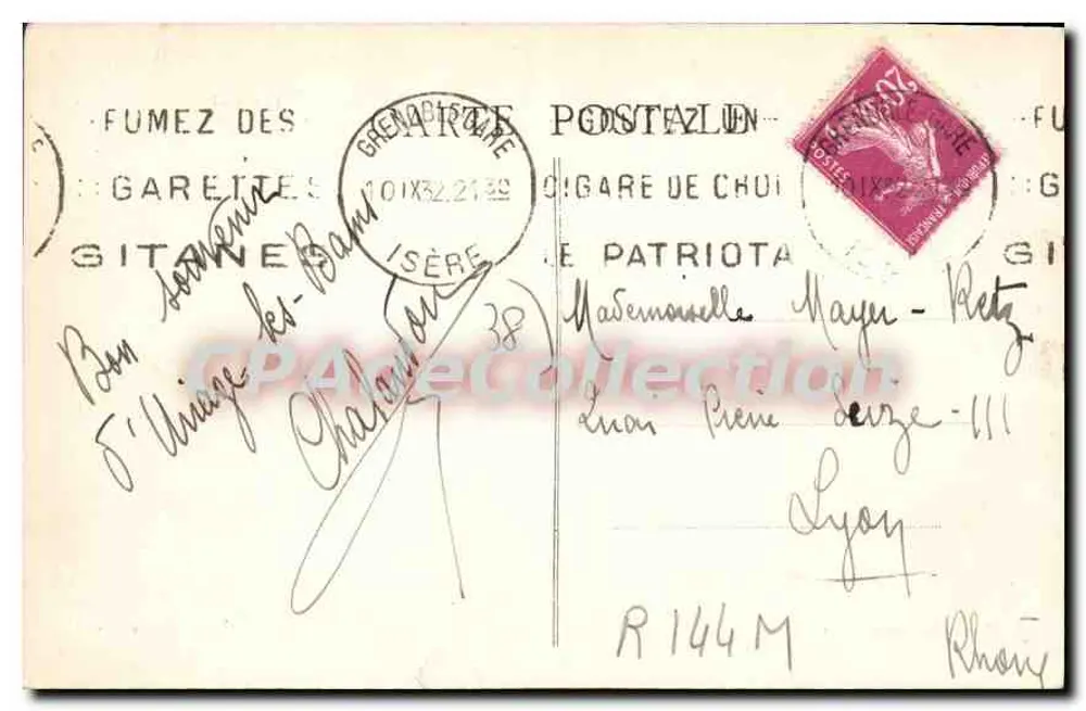 Uriage-les-Bains — Estabelecimento Termal — coll. Reynes et Lager - Verso