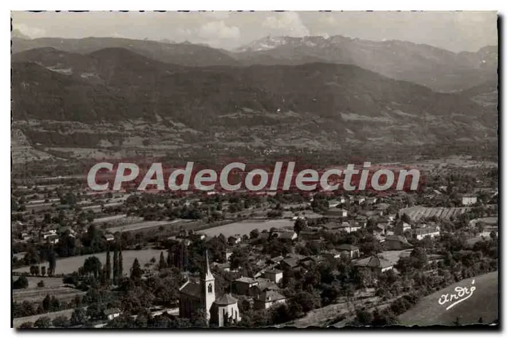 Saint-Vincent-de-Mercuze — Vista geral — Massif de Dellelonne (2981 m) — Edição d'Art André, Grenoble - Frente