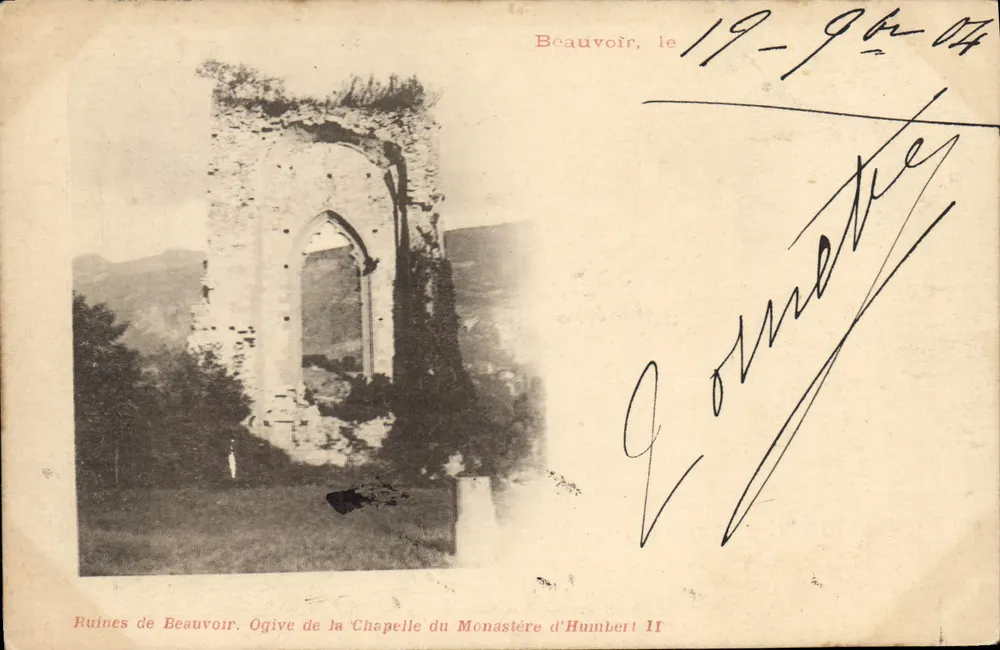 Ruinen von Beauvoir — Ogive der Kapelle des Klosters Humbert II — Verlag nicht sichtbar - Vorderseite