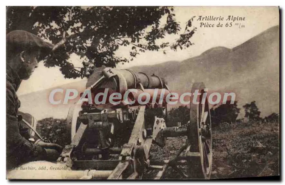 Alpine-Artillerie — 65 mm-Stück — De Barbier, Verlag, Grenoble - Vorderseite