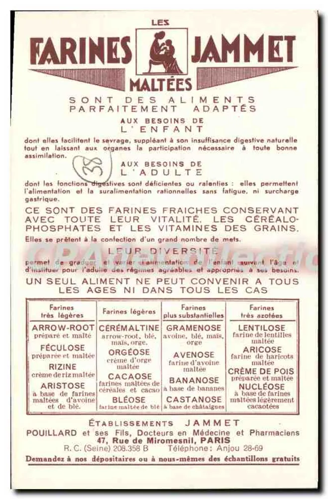 As Velhas Províncias da França — O Dauphiné — Editado pelas Farinas Jammet - Verso