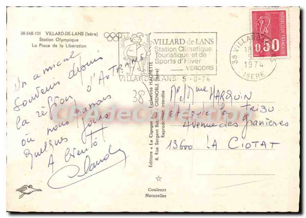 Villard-de-Lans — Station Olympique et de Sports d'Hiver — Éditions La Cipogna - Verso