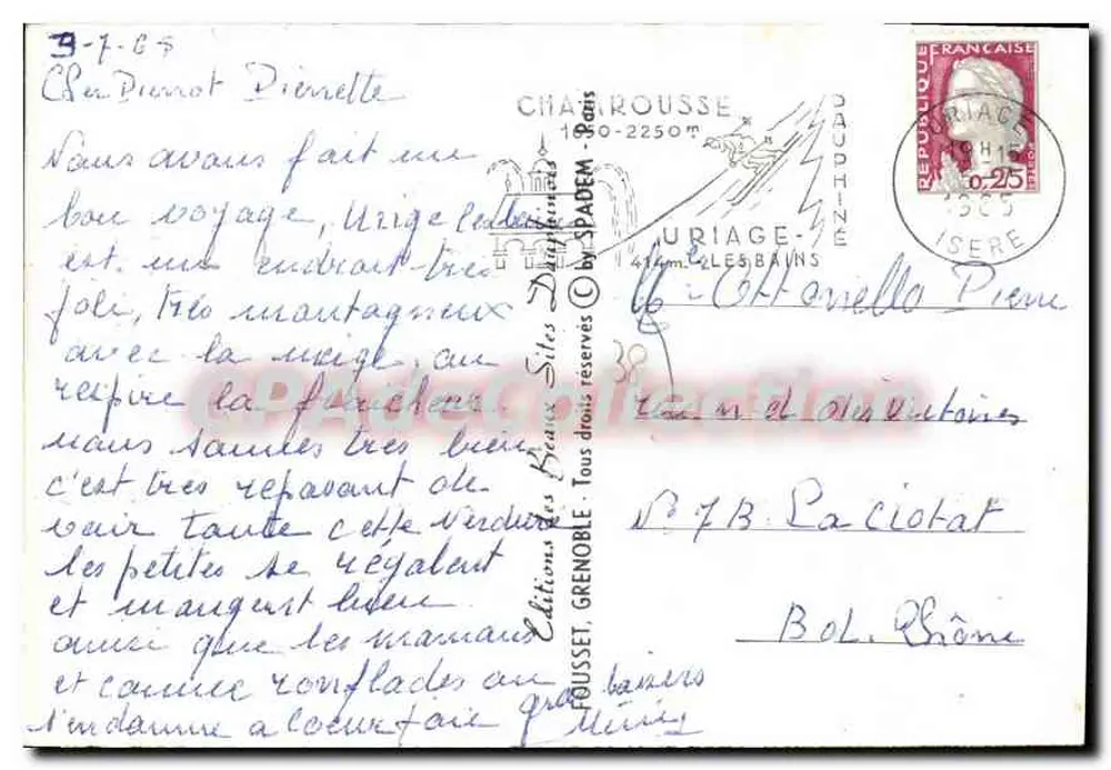 Uriage - Hotel du Parc — Verlag Fousset, Seriennummer nicht sichtbar - Rückseite
