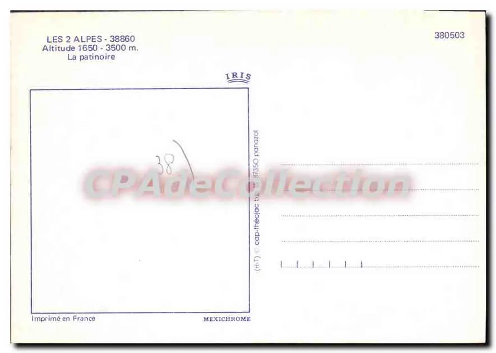 Les 2 Alpes - 38860 — A pista de patinação — IRIS - Verso