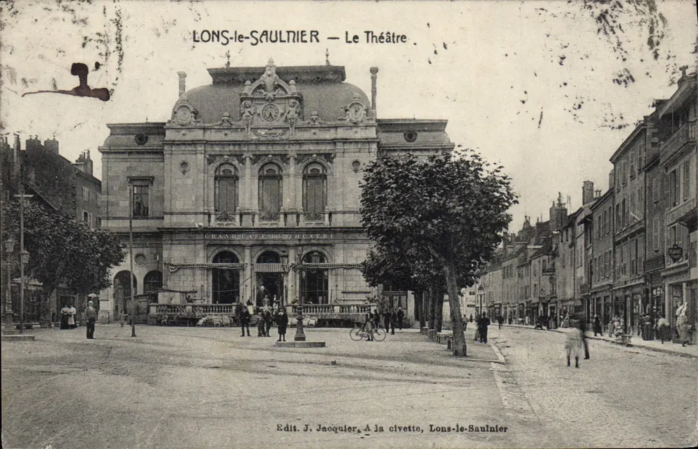 LONS-le-SAULTIER — O Teatro — Edit. Jacquier, à la civette, Lons-le-Saunier - Frente