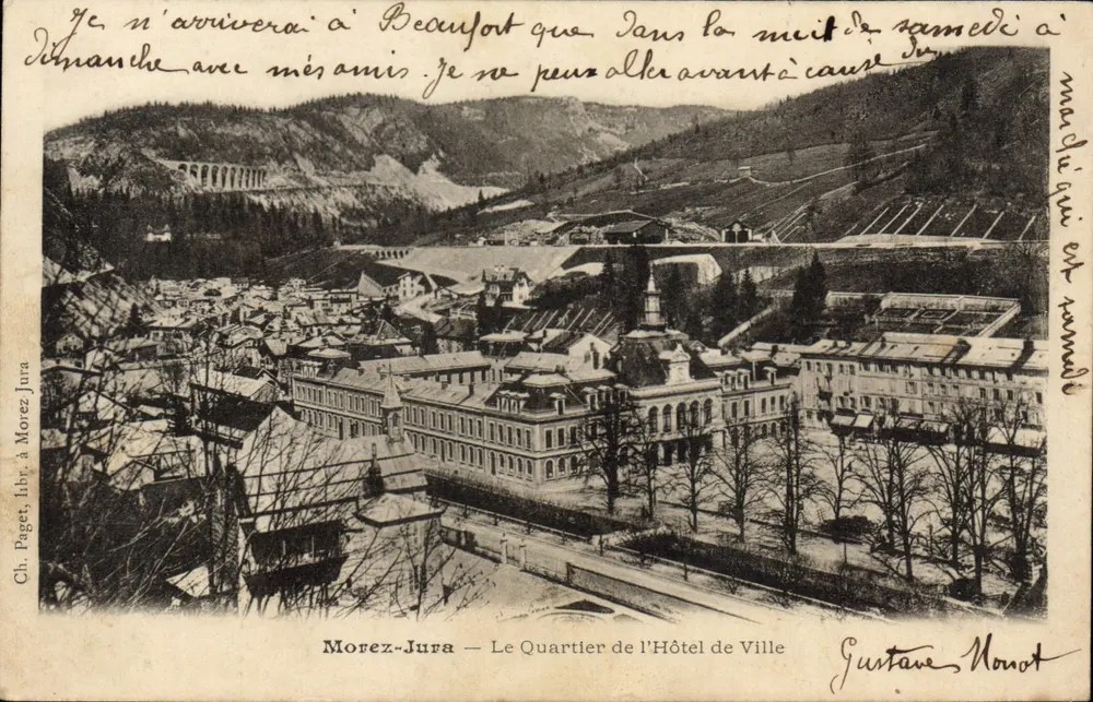 Morez-Jura — O Bairro da Prefeitura — Ch. Paget, editor em Morez Jura - Frente