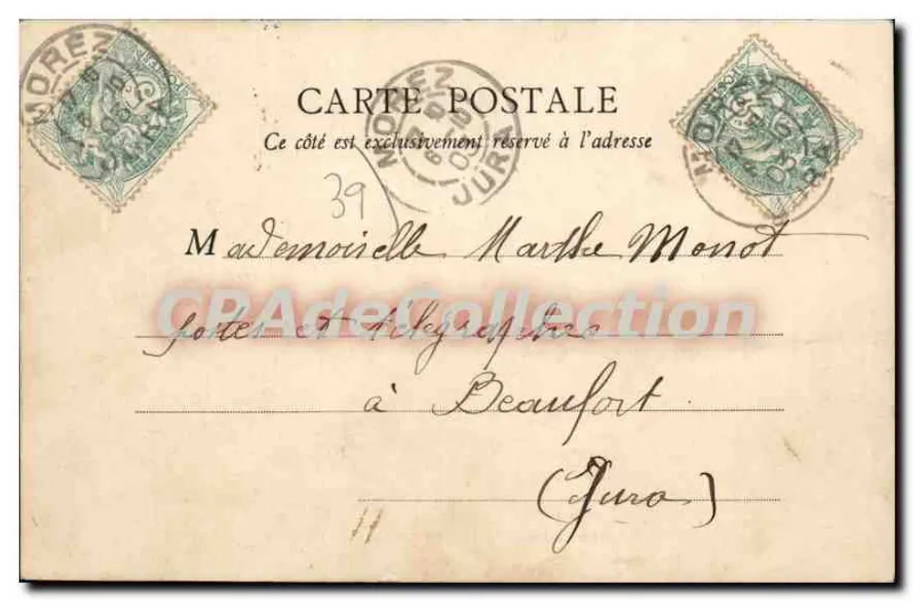 Morez-Jura — O Bairro da Prefeitura — Ch. Paget, editor em Morez Jura - Verso