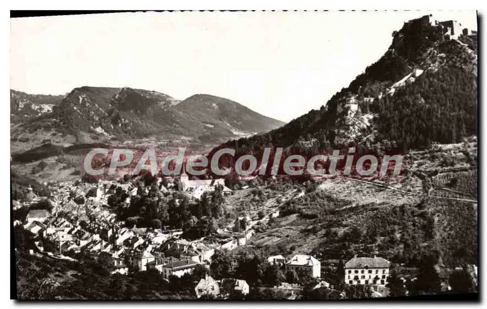 Salins-les-Bains — Allgemeiner Blick: Fort Belin und der Mont Poupon — Imprimerie BOURGEOIS, Chalon-sur-Saône - Vorderseite
