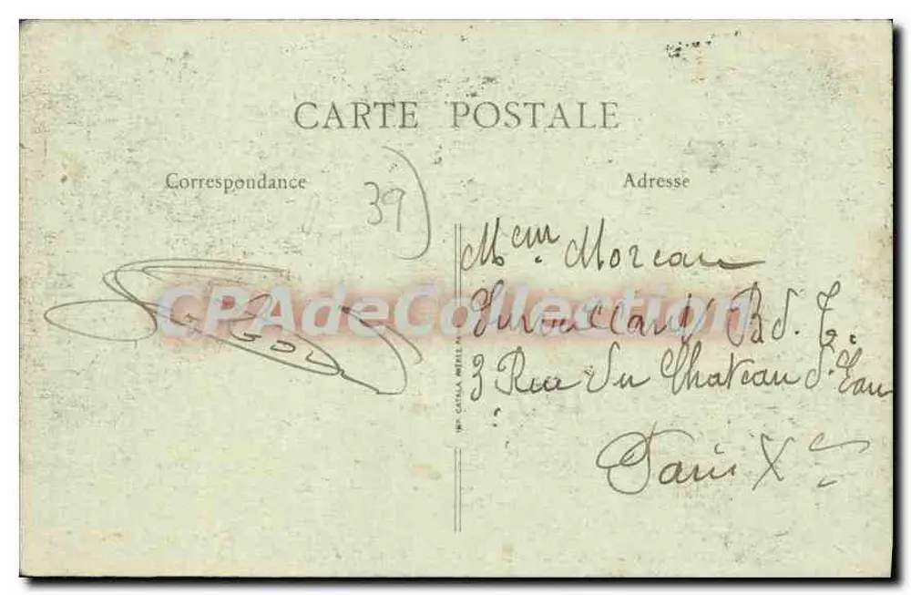 Umgebung von Moirans – Der Pont de la Pile – Die River Ain – B.F. Paris « Lux » - Rückseite
