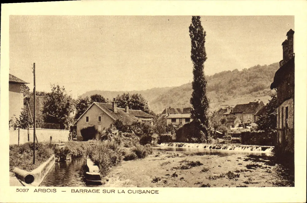 Arbois — Barragem na Cuisance — Coleção Le Jura - Frente