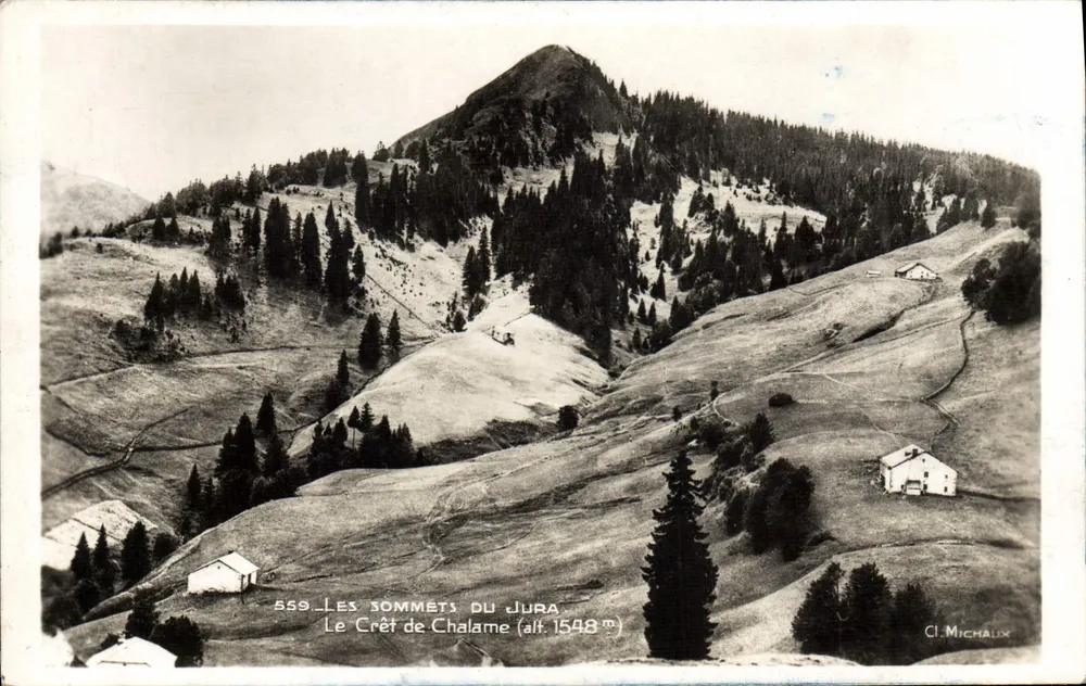 Der Crêt de Chalame (alt. 1548 m) — Die Gipfel des Jura — Cl. Michaux, n° 559 - Vorderseite