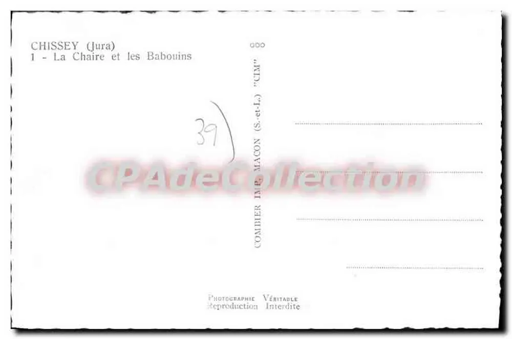 Chissey (Jura) — A Cadeira e os Macacos — CIM - Verso