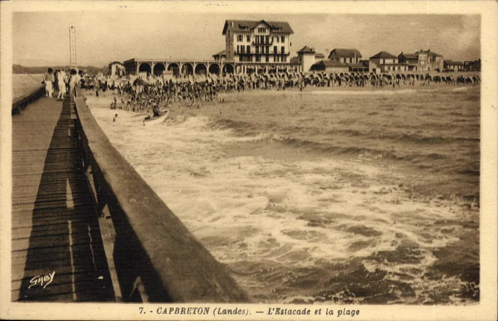 Capbreton (Landes) — A Estacade e a praia — SHOY - Frente