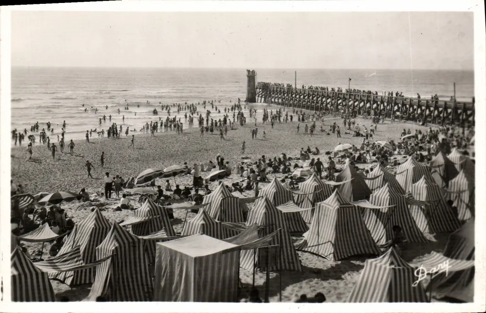 Capbreton (Landes) — De Strand en de Kade — Uitgave Buzaud et Cie, Bordeaux - Voorkant