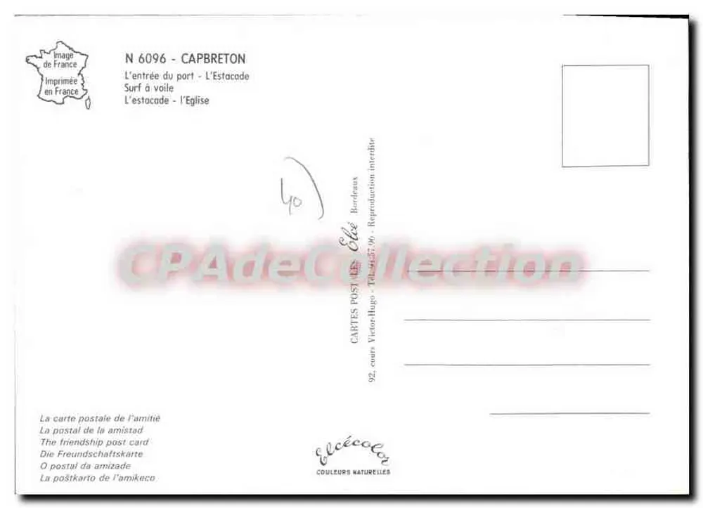 Capbreton — Panoramablick — Élécé - Rückseite