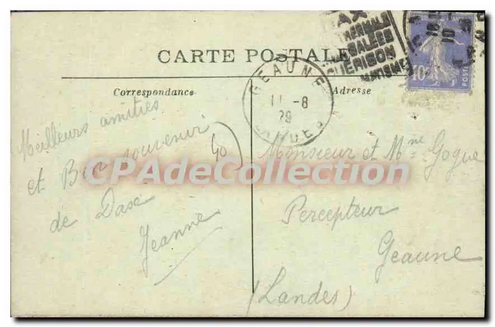 DAX — O Ponte sobre o Adour — D'Arroumées, Darbezin e Bousquet Édit. - Verso