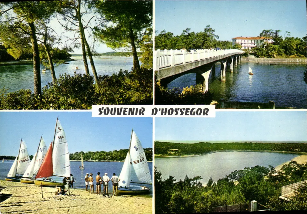 Hossegor — Ansicht des Sees und des Kanals mit Segelbooten — CAP - THÉOJAC Éditions - Vorderseite