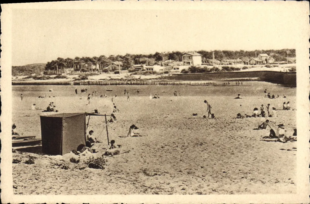 Mimizan-Plage (Landes) — A Praia do Courant — Edit. R. Maugis - Frente