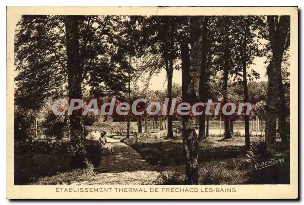 Estabelecimento Termal de Préchacq-les-Bains — vista do parque — Albert Dax - Frente