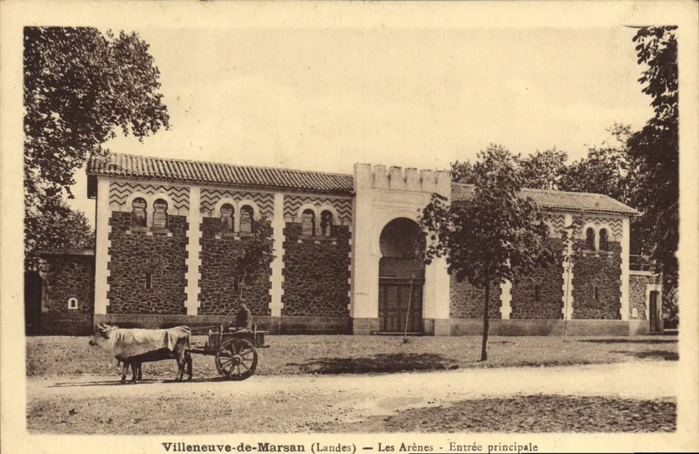 Villeneuve-de-Marsan (Landes) — Die Arenen — Haupteingang - Vorderseite