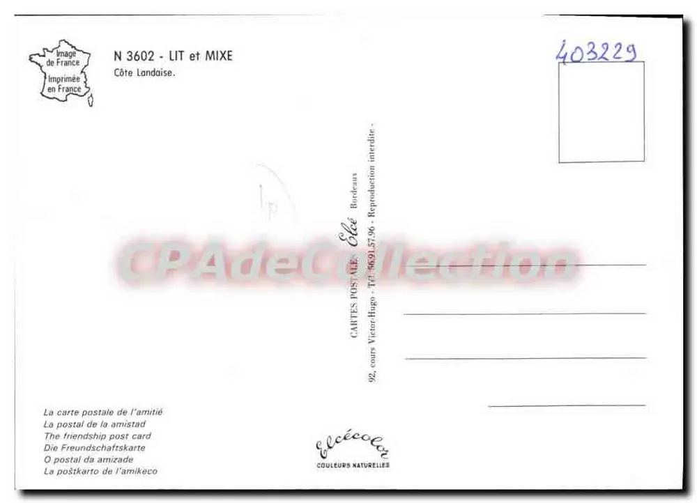 कैप डे ल'ओमी प्लेज़ — लिट एट मिक्से — एडिटर एली, संख्या 3602 - पीछे