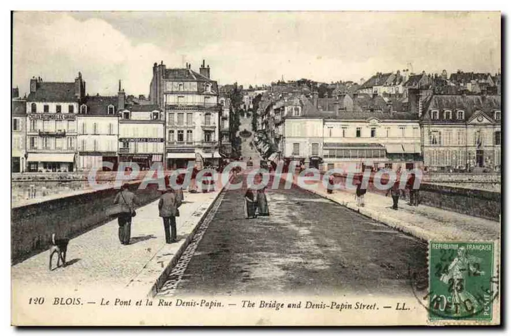 Blois — Der Brücke und die Straße Denis-Papin — LL. — Verlag LL. Nr. 120 - Vorderseite