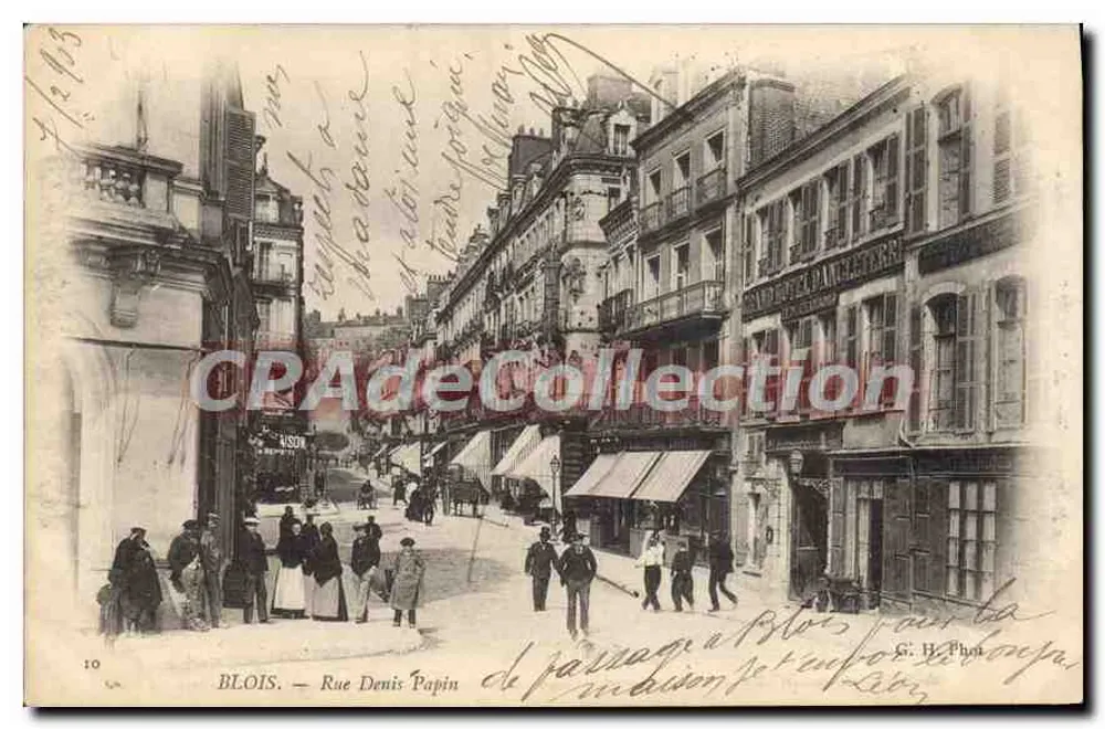 Blois — Rua Denis Papin — G. H. Fot. - Frente