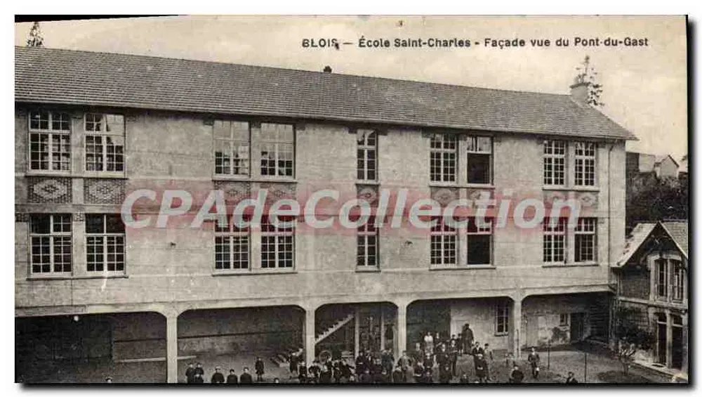 Blois — Schule Saint-Charles — Fassadenansicht vom Pont-du-Gast - Vorderseite