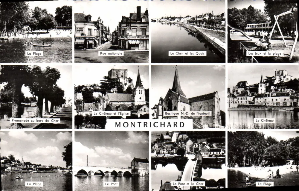 Montrichard — vista panorâmica com os principais locais — Edições Gaby - Frente